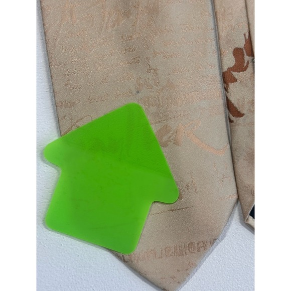 RARE VTG Jean Paul Gaultier "Juan Pablo Gualtiero" Spanish Verbiage Silk Tie - Picture 7 of 7